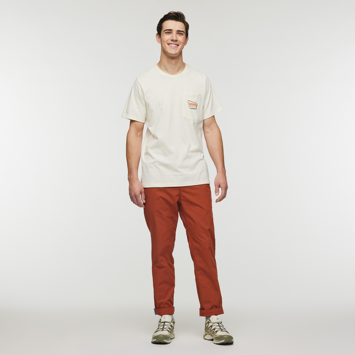 Camp Life Pocket T-Shirt - Men's, Bone, Model Kellan