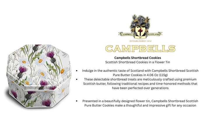 Campbells Shortbread in Thistle Tin 115g