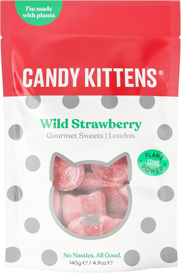 Candy Kittens Wild Strawberry Gourmet Sweets Bag 140G