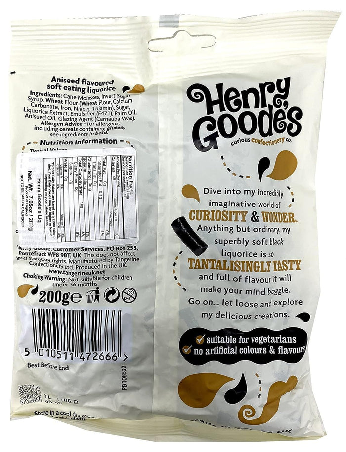 Candyland Henry Black Goodes Soft Liquorice 200g