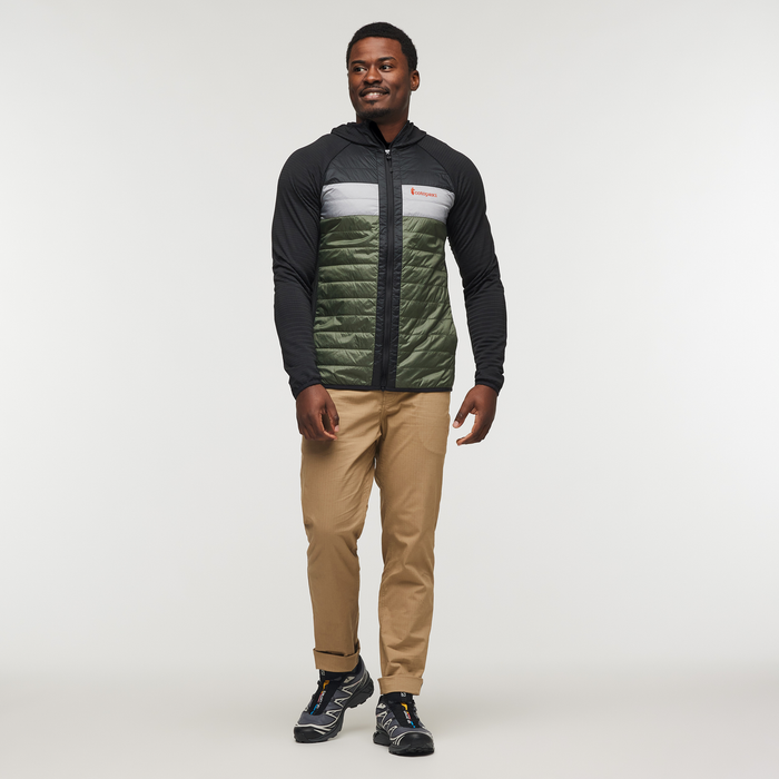 Capa Hybrid Insulated Hooded Jacket - Men's, Black/Fatigue, Model Jeremy