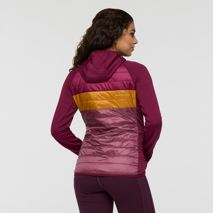 Capa Hybrid Insulated Hooded Jacket - Women's, Jam/Fig, Model Avery
