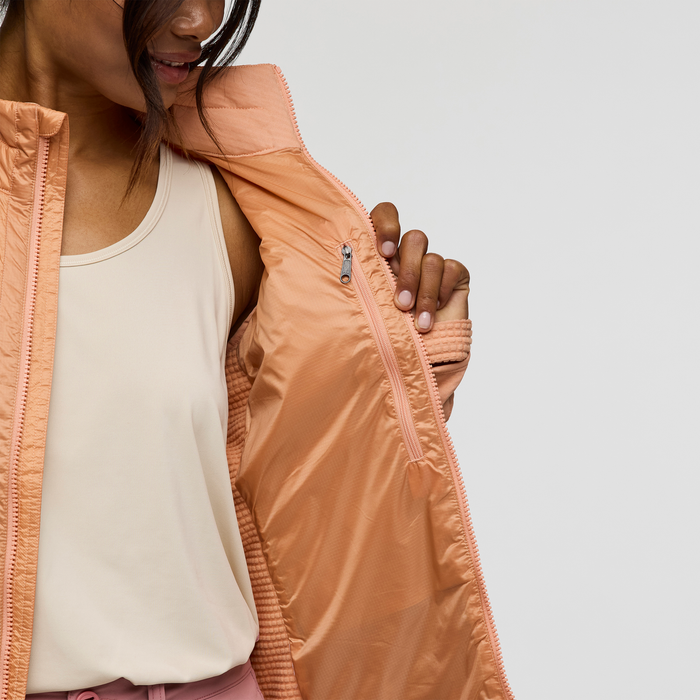Capa Hybrid Insulated Jacket - Women's, Apricot/Faded Brick, Model Jade