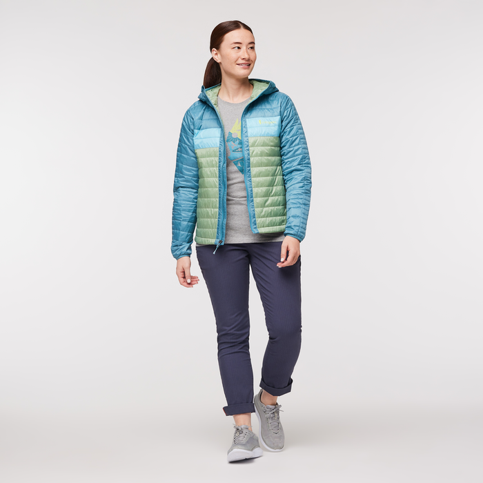 Capa Insulated Hooded Jacket - Women's, Drizzle/Aspen, Model Aya