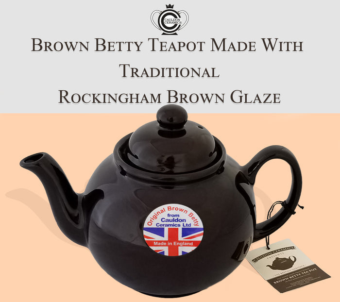 Cauldon Ceramics Brown Betty 4-Cup Teapot in Rockingham Brown