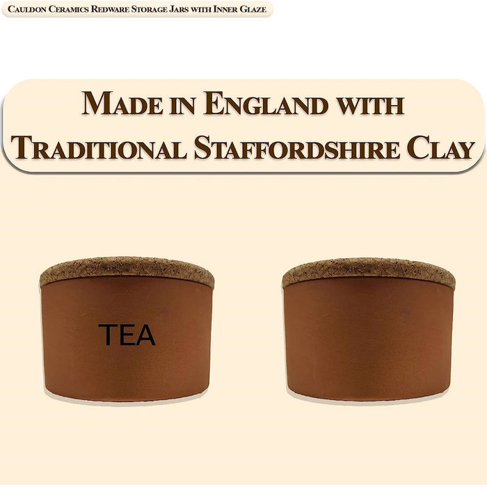 Cauldon Redware Small Tea Storage Jar in Terracotta Inner Glazed