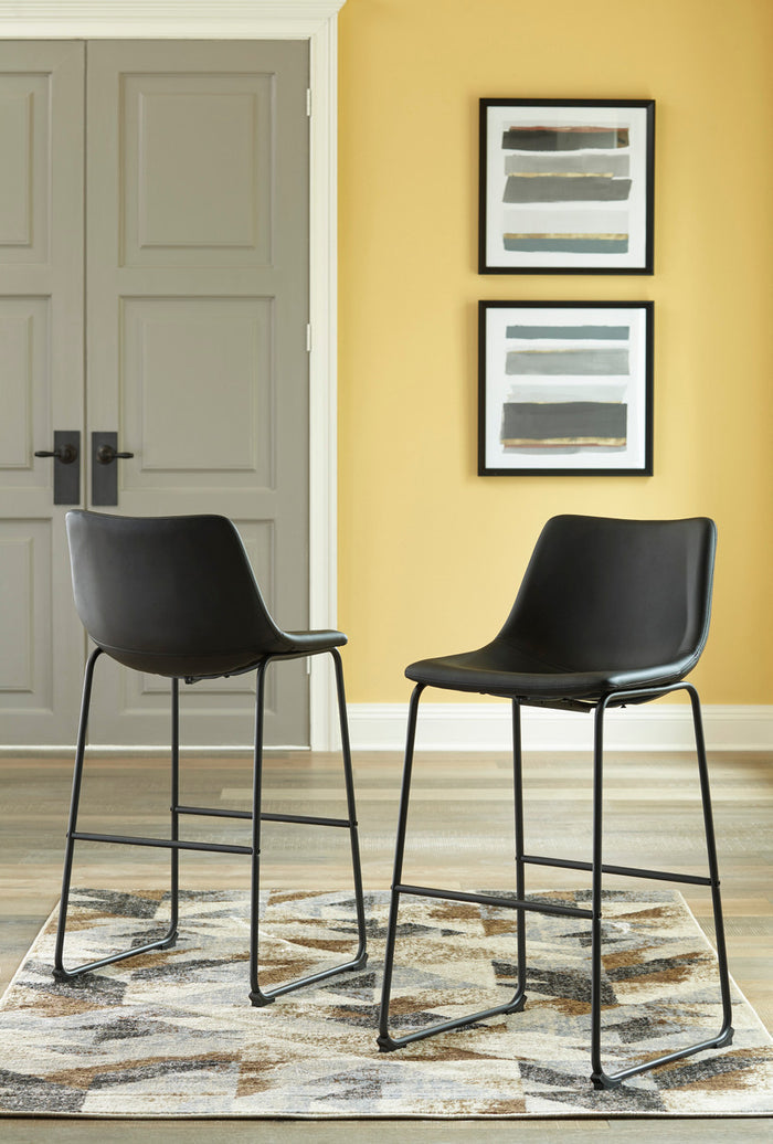 CAZIO Black 19" Wide Barstool