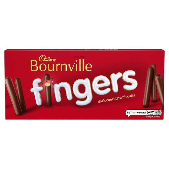 C'bury Bournville Fingers Dark Chocolate Biscuits 114g