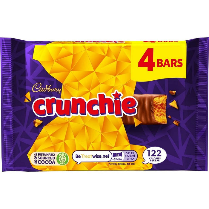 Cadbury Crunchie Chocolate Bar 4pk product image