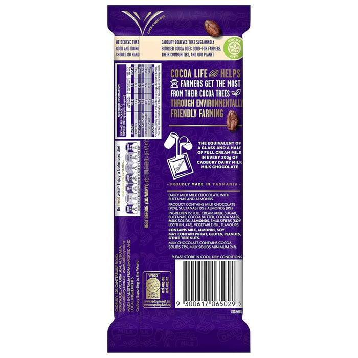 C'bury Dairy Milk Fruit & Nut 110g