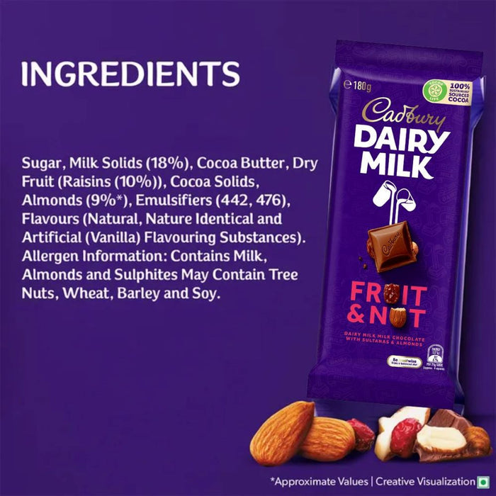 C'bury Dairy Milk Fruit & Nut 110g