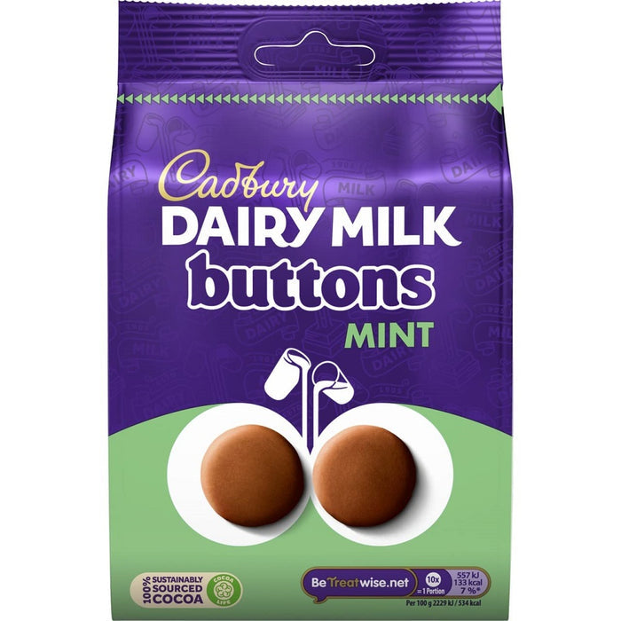 Cadbury Dairy Milk Giant Mint Chocolate Buttons Bag 110g product image