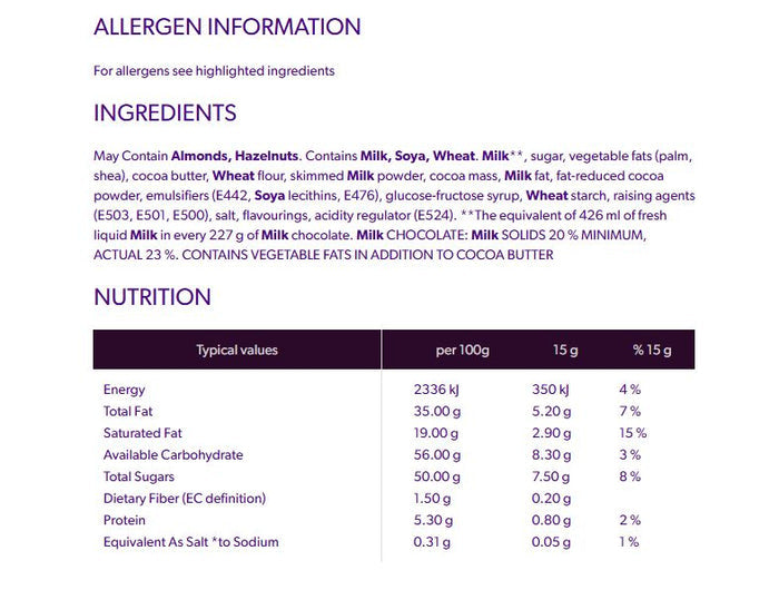 C'bury Dairy Milk Oreo Chocolate 120g