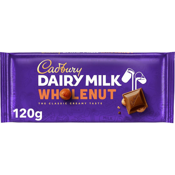 C'bury Dairy Milk Whole Nut Bar 120g