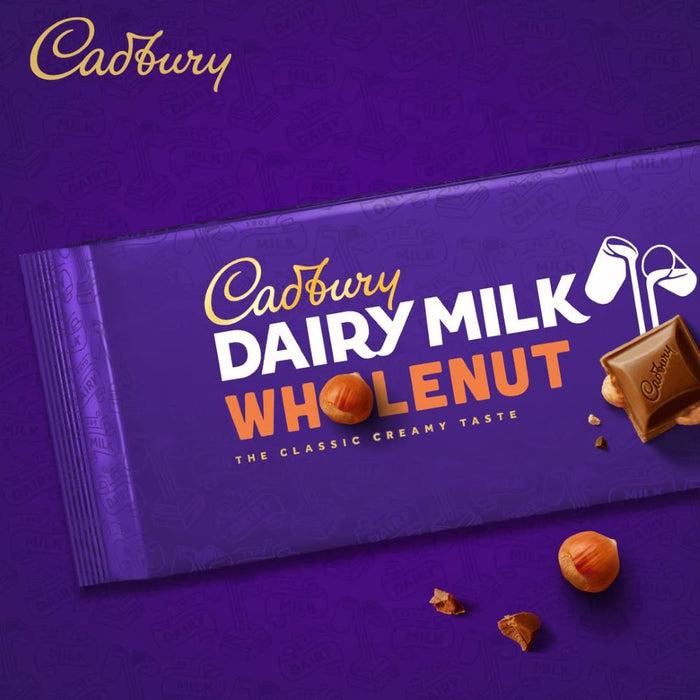 C'bury Dairy Milk Whole Nut Bar 120g