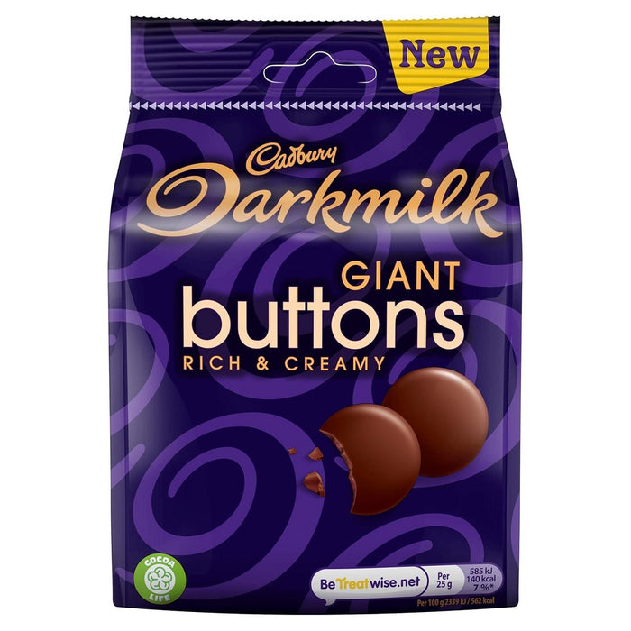 Cadbury Darkmilk Giant Buttons Chocolate Bag 105g product image