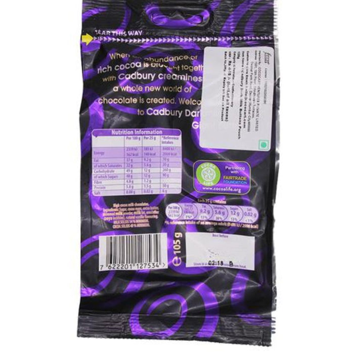 C'bury Darkmilk Giant Buttons Chocolate Bag 105g
