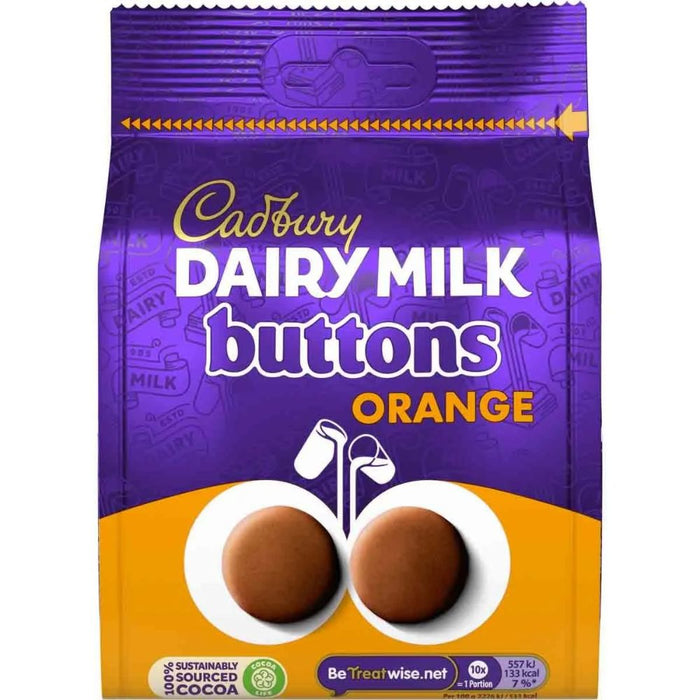 Cadbury Giant Orange Buttons Chocolate Bag 100g product image