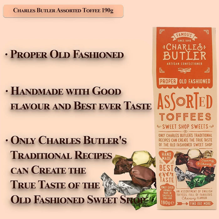 Charles Butler Assorted Toffee 190g