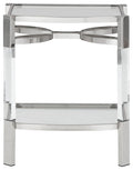 Chaseton - Accent Table - Clear / Silver Finish
