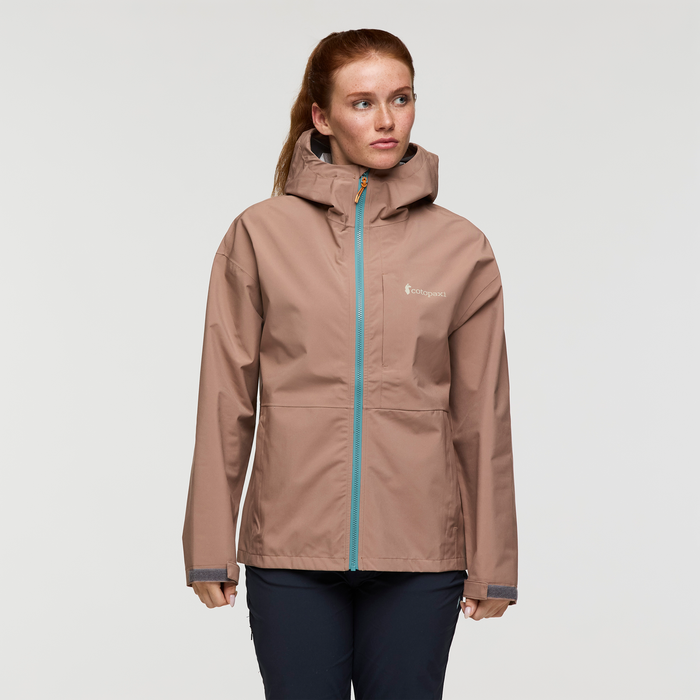 Cielo Rain Jacket - Women's, Reishi, Model Caitlyn