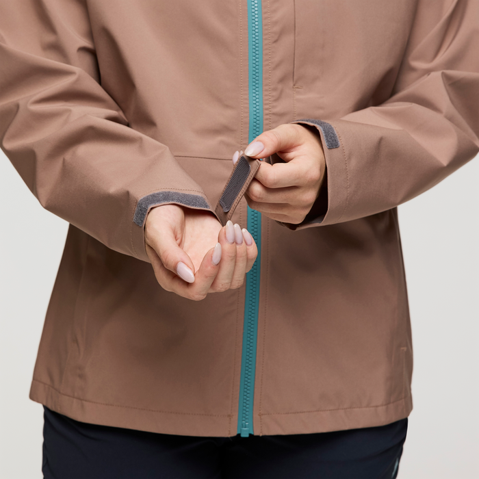 Cielo Rain Jacket - Women's, Reishi, Model Caitlyn