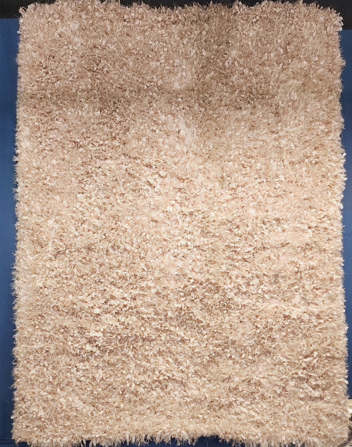 CIRRUS Gold 5' x 8' Luxury Shaggy Area Rug with Metallic Shimmer
