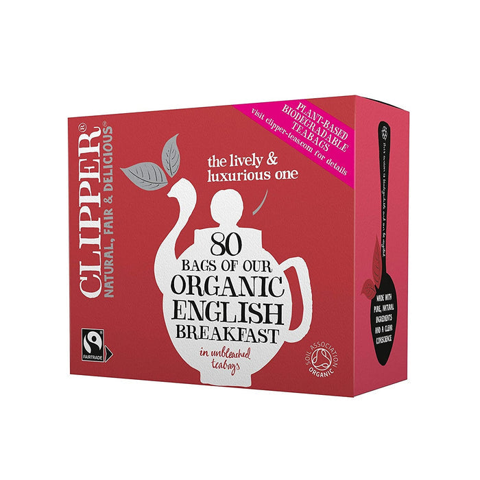 Clipper Organic Fairtrade English Breakfast Tea - 80 Unbleached Bags product image