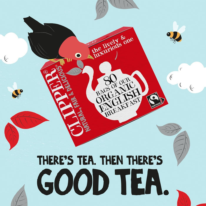 Clipper Organic Fairtrade English Breakfast Tea - 80 Unbleached Bags