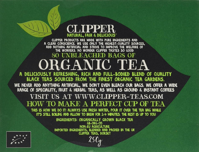 Clipper Organic Tea - 80 Unbleached Bags