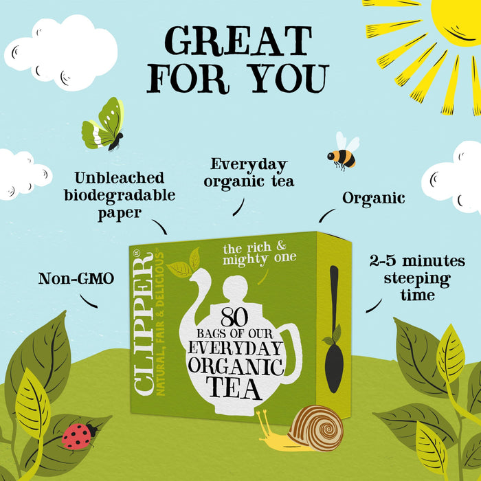 Clipper Organic Tea - 80 Unbleached Bags