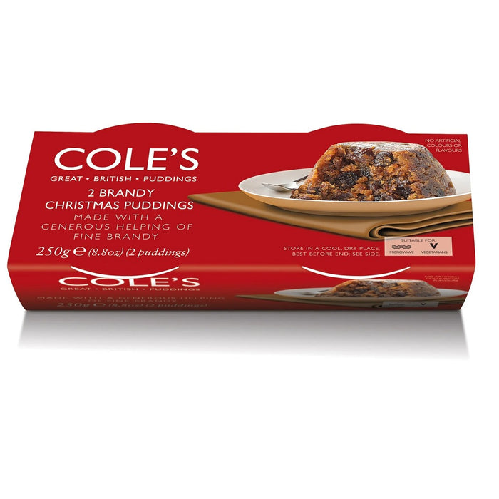 Cole's Brandy Christmas Pudding Twin Pack (2 x 125G) 250g product image