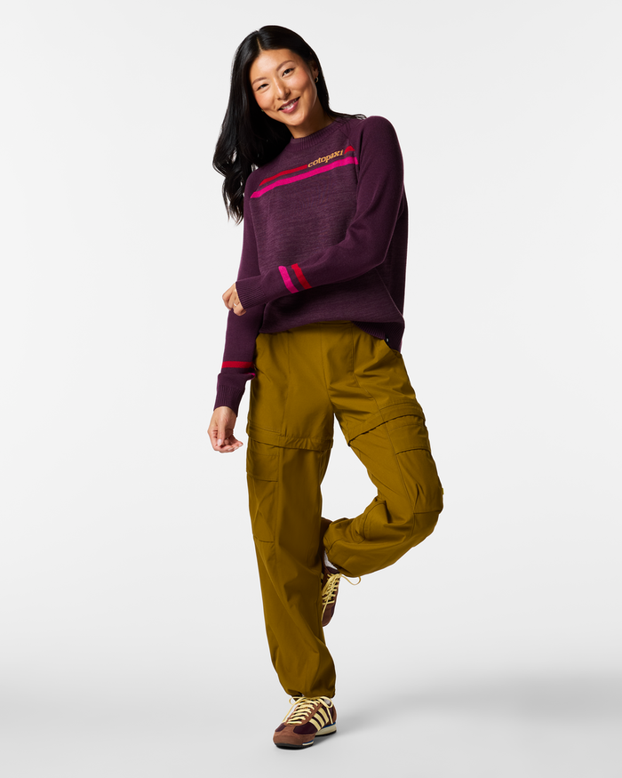 Cotopaxi Crew Sweater - Women's, Mystic/Acai, Model Tiff