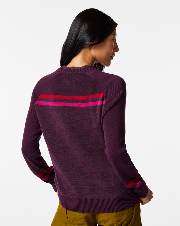 Cotopaxi Crew Sweater - Women's, Mystic/Acai, Model Tiff