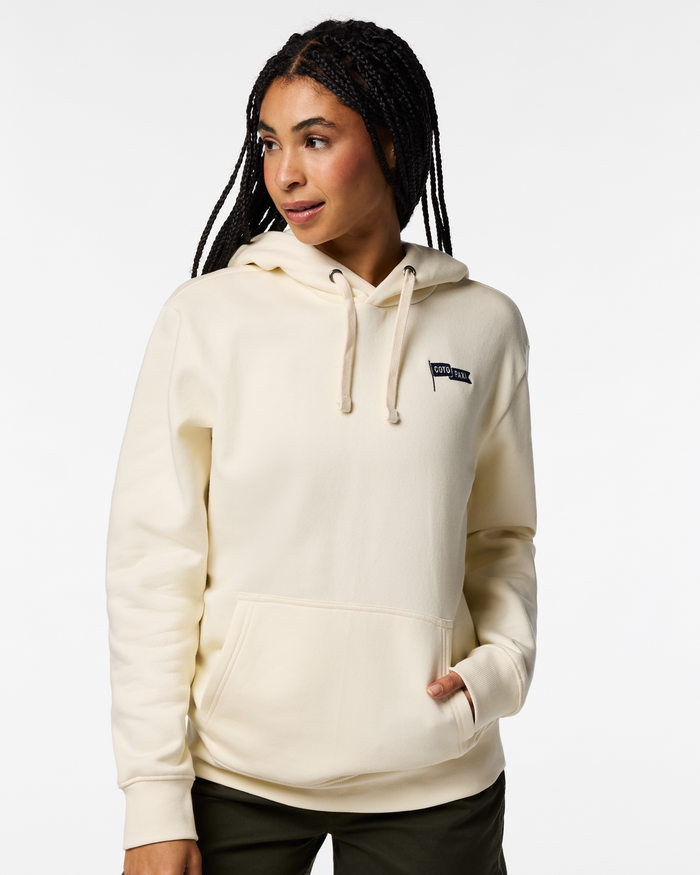 Cotopaxi Flag Pullover Hoodie - Women's, Bone, Model Kalu