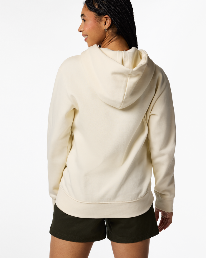 Cotopaxi Flag Pullover Hoodie - Women's, Bone, Model Kalu
