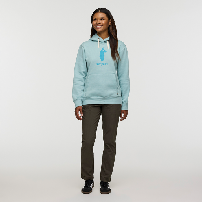 Cotopaxi Llama Pullover Hoodie - Women's, Sea Spray, Model Jade