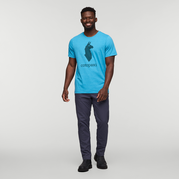 Cotopaxi Llama T-Shirt - Men's, Lake, Model Kirk