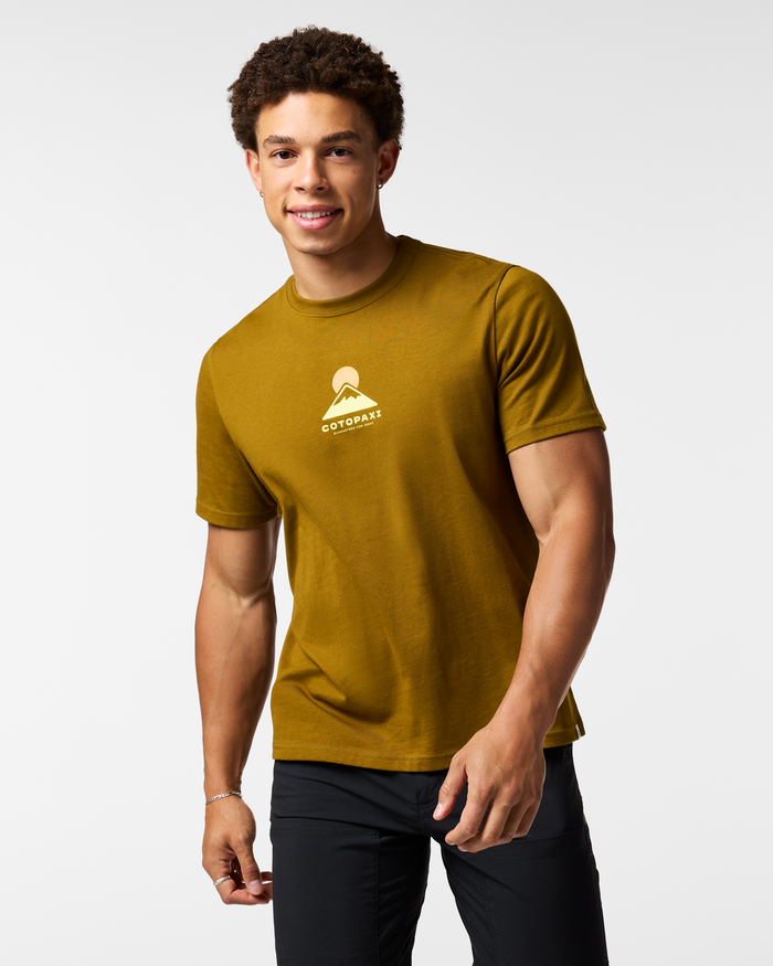 Cotopaxi Mountain T-Shirt - Men's, Log Cabin, Model Luke