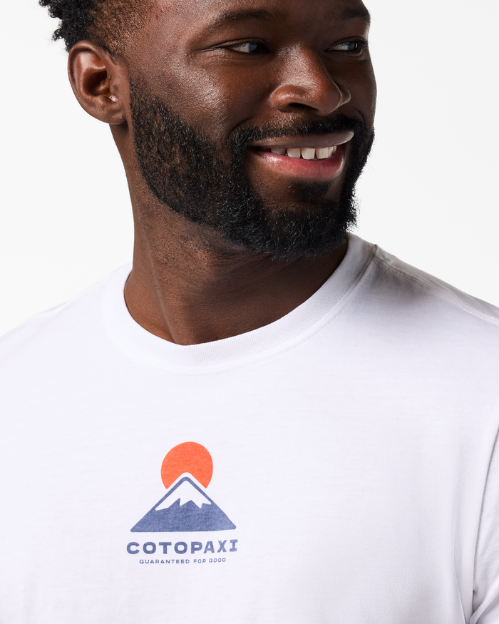 Cotopaxi Mountain T-Shirt - Men's, White, Model Kirk