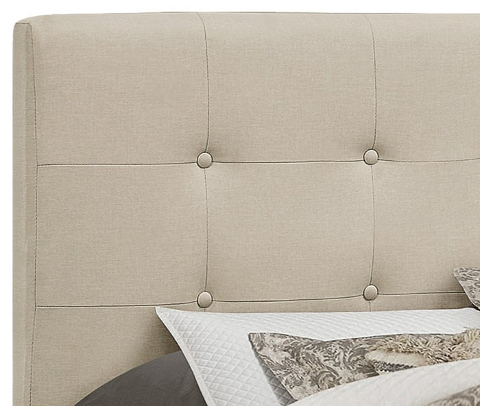 CREEKSIDE Beige Linen 46" Height Platform Bed