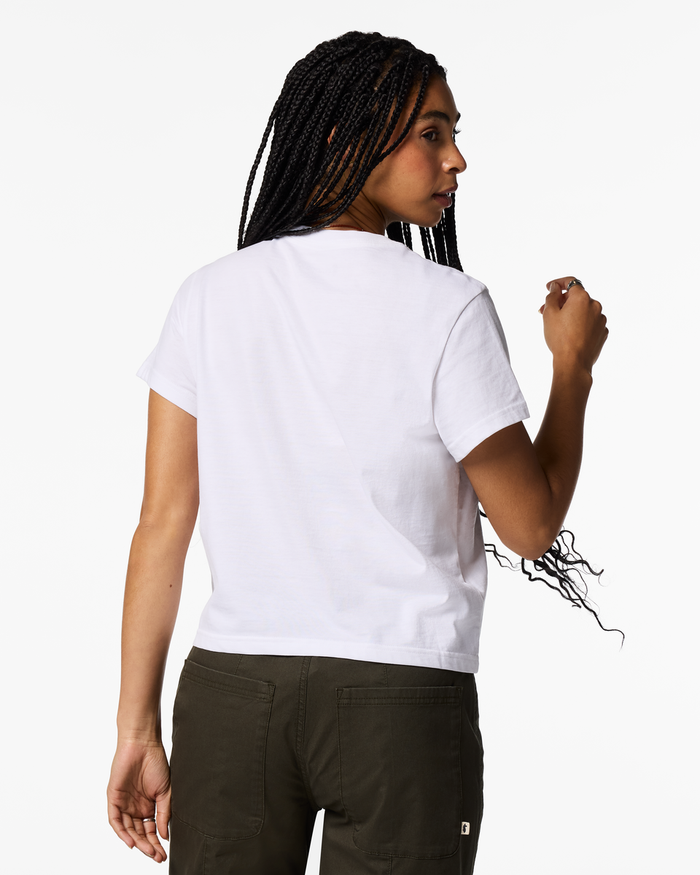 Cuatro Bitmap T-Shirt - Women's, White, Model Kalu