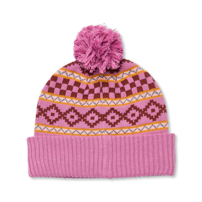 Cumbre Beanie, Dusty Rose, Detail