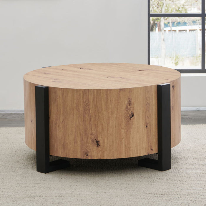 Darcie - Faux Wood Round Table