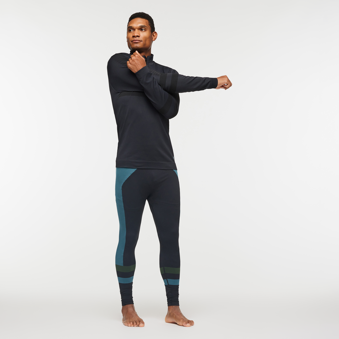 Debajo Seamless Baselayer Quarter-Zip - Men's, Cotopaxi Black, Model Jason