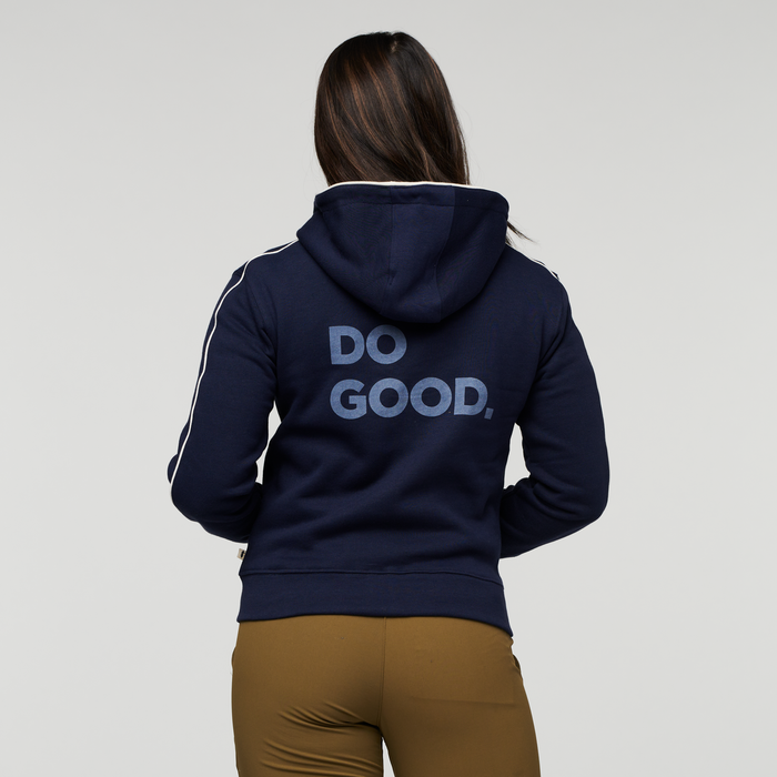 Do Good Organic Full-Zip Hoodie - Women's, Maritime, Model Maile