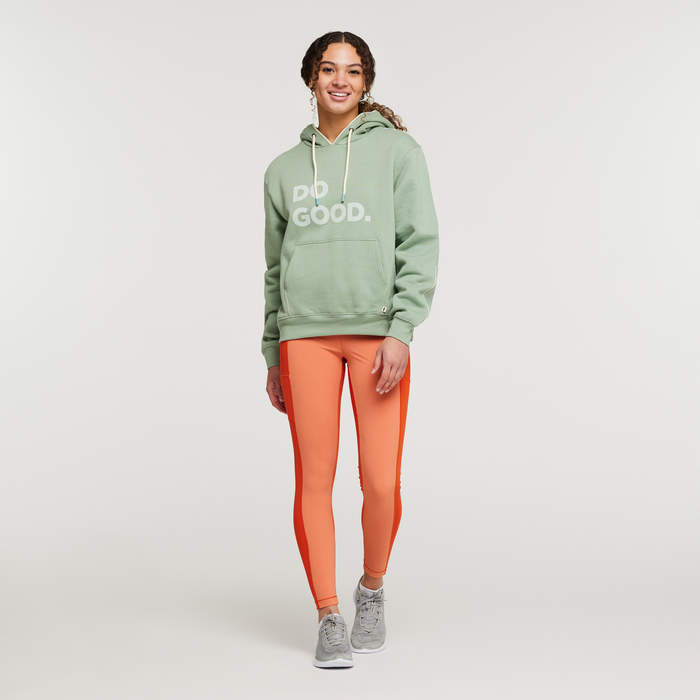 Do Good Organic Pullover Hoodie - Women's, Silver Leaf, Model London