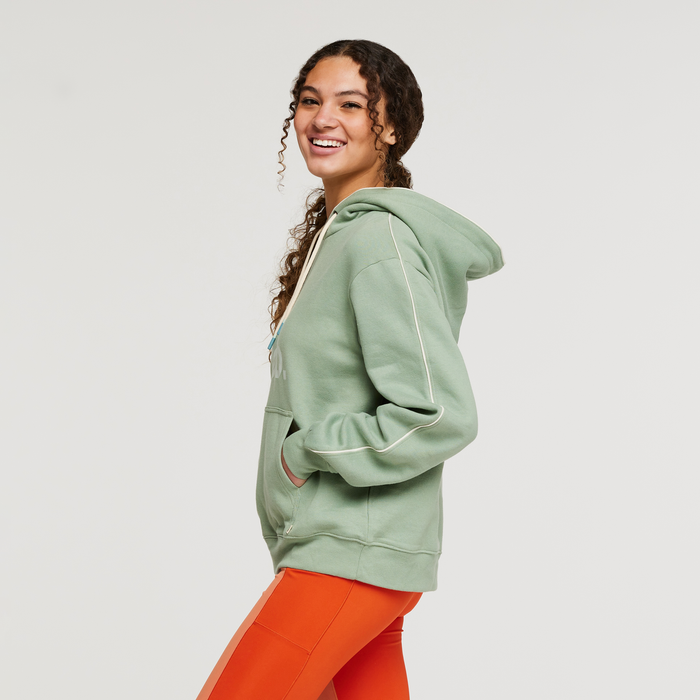 Do Good Organic Pullover Hoodie - Women's, Silver Leaf, Model London