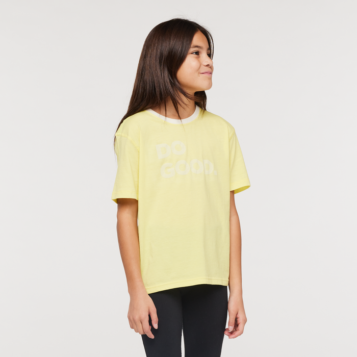 Do Good Organic T-Shirt - Kids', Lemonade, Model Scarlett