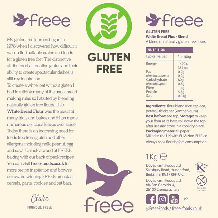 Doves Farm Freee White Bread Flour 1KG